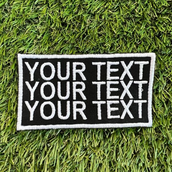  Custom Patch 100x55mm – Customise Text with iron on backing Thumbnail