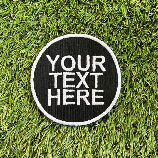 Circle Patch 80mm – Customise Text with iron on backing Thumbnail