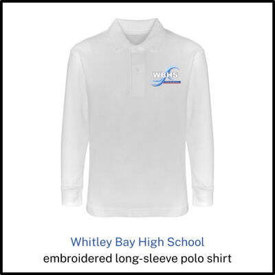 Whitley Bay High School Childs Long Sleeve Polo Thumbnail